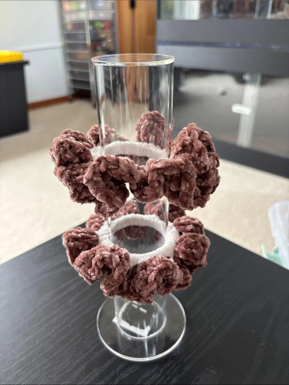 Handmade Crochet Velvet Scrunchie